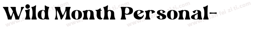 Wild Month Personal字体转换